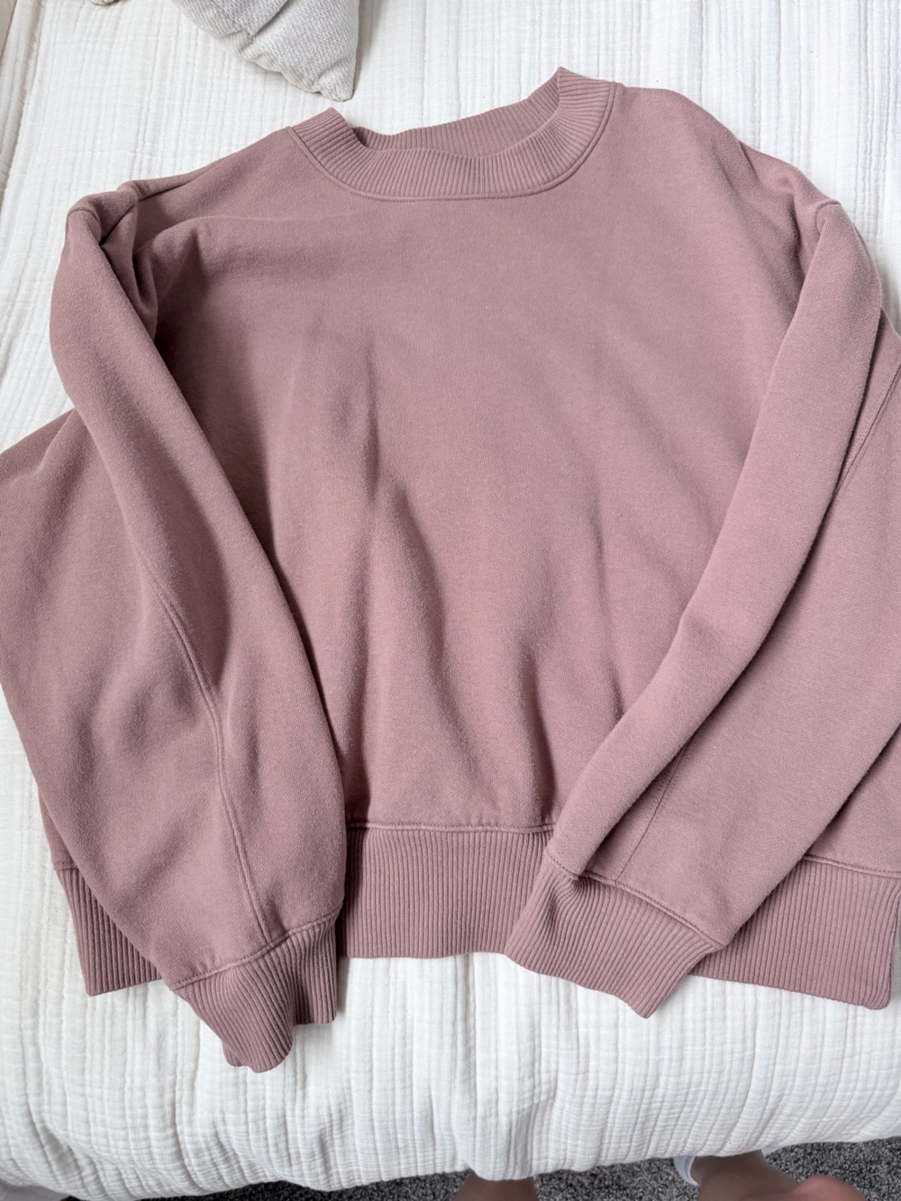 a new day Dusty Mauve Crewneck Sweater